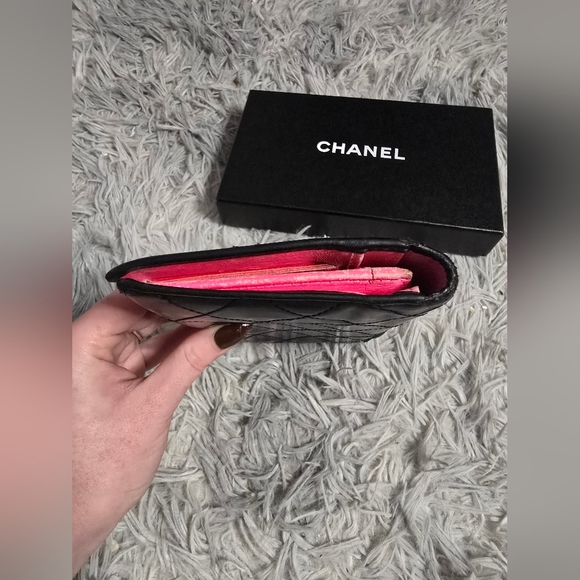 Chanel Black W/ Hot Pink Interior Cambon Long Wallet (EUC)(READ DESCRIPTION) - Picture 11 of 16